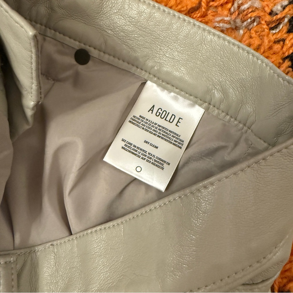 Agolde Recycled Leather Bermuda Shorts - Picture 6 of 7